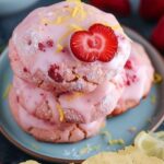 Strawberry Cake Mix Cookies with Strawberry Lemon Glaze